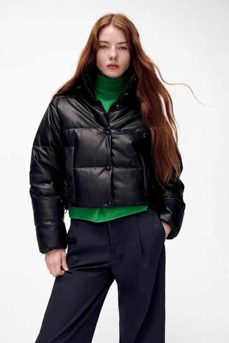 012719 Ladys PU padding jacket